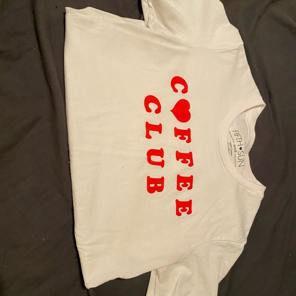 Coffee club white tee